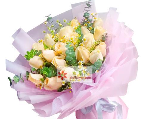 19朵香槟玫瑰的花语——爱的承诺（用花言葱茏诠释情感的深度与纯粹）