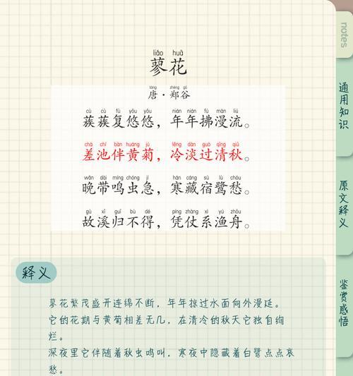 蓼吊花的花语具体表达什么？