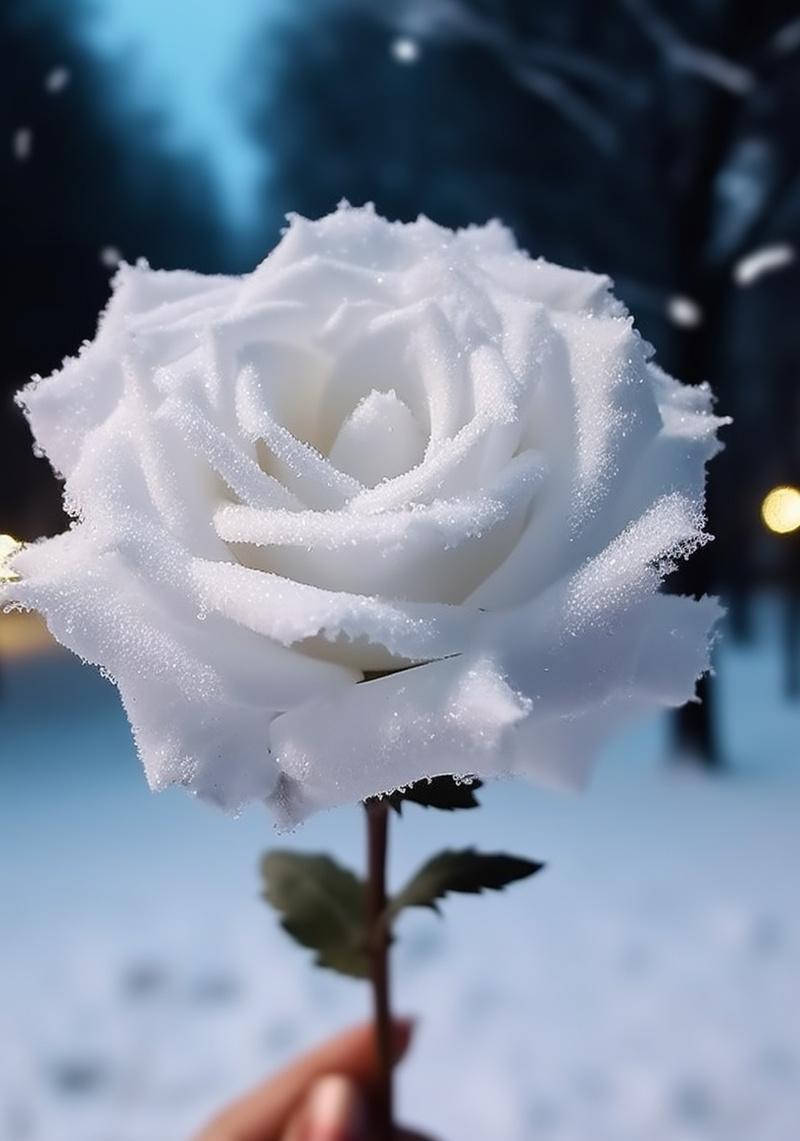 用雪做玫瑰花寓意什么？雪玫瑰的象征意义是什么？